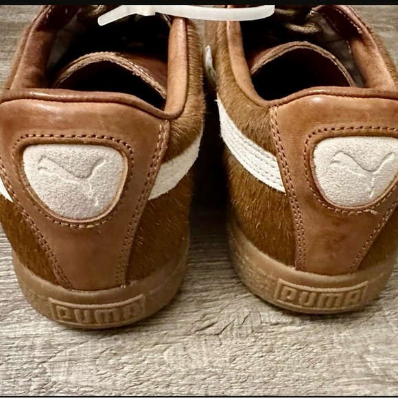 Puma Walt Clyde Frazier Limited Edition Pony Hair Brown Sneakers Men's US Size 9 - Picture 7 of 9